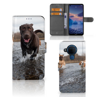 Nokia 5.4 Telefoonhoesje met Pasjes Honden Labrador - thumbnail