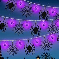 Halloween lichtslingers 1,5m-10led spider lichtslingers met fonkelend ornament banner decoratie op batterijen voor halloween binnen buiten decoraties diy 1pc Lightinthebox - thumbnail