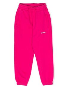 Off-White Kids pantalon de jogging à rayures - Rose