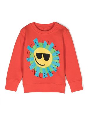 Stella McCartney Kids Katoenen sweater met print - Oranje Stella McCartney Kids Katoenen sweater met print - Oranje