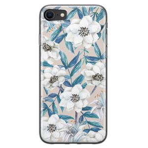 iPhone SE 2020 siliconen telefoonhoesje - Touch of flowers