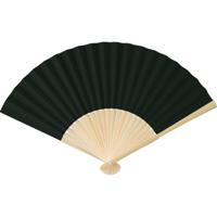 Handwaaier/spaanse waaier - zwart - bamboe/papier - 36 x 21 cm - verkoeling/zomer   -