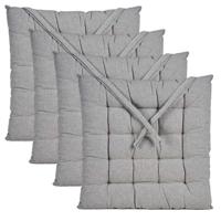 Stoelkussen Decorama - 4x - binnen/buiten - lichtgrijs - 40 x 40 x 5cm - polyester Stoelkussen Decorama - 4x - binnen/buiten - lichtgrijs - 40 x 40 x 5cm - polyester