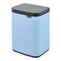 Brabantia Bo Waste Bin 4 l Rechthoekig Staal Zwart, Blauw - thumbnail