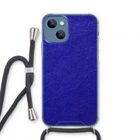 Majorelle Blue: iPhone 13 mini Transparant Hoesje met koord