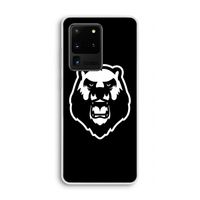 Angry Bear (black): Samsung Galaxy S20 Ultra Transparant Hoesje