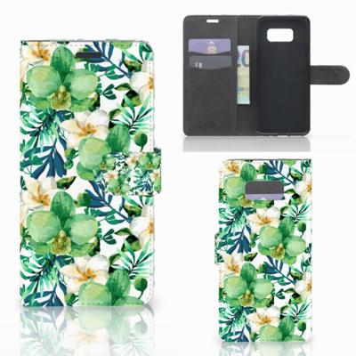 Samsung Galaxy S8 Plus Hoesje Orchidee Groen