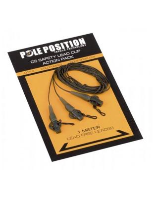 Pole Position Pole Position Leadclip Set + Leader 45lb Weed