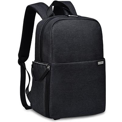 CADeN L4 Double-layer Casual Business Computer Backpack USB Multi-function Digital Camera Bag(Black)