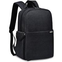 CADeN L4 Double-layer Casual Business Computer Backpack USB Multi-function Digital Camera Bag(Black)