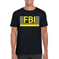 Politie FBI logo t-shirt zwart voor heren - thumbnail