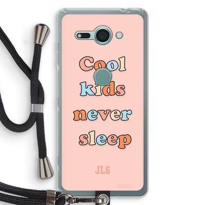Cool Kids Never Sleep: Sony Xperia XZ2 Compact Transparant Hoesje met koord