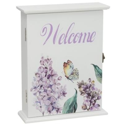 Gerimport Sleutelkast - hout - met print - home decoratie - L25 x B19 cm