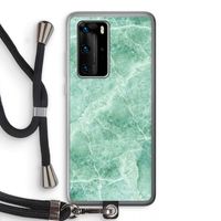 Groen marmer: Huawei P40 Pro Transparant Hoesje met koord