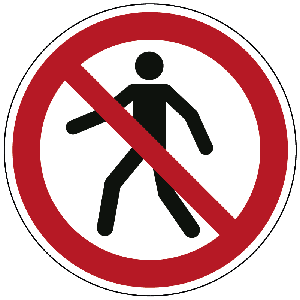Verboden voor voetgangers - Ø 150 mm - Sticker