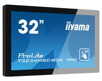 iiyama ProLite T3234MSC-B3X 80 cm (31.5") 1920 x 1080 Pixels Multi-touch Multi-gebruiker Zwart - thumbnail