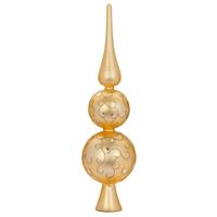Inge Christmas piek - goud - glas - 31 cm - gedecoreerd - kerstboom topper - kerstversiering