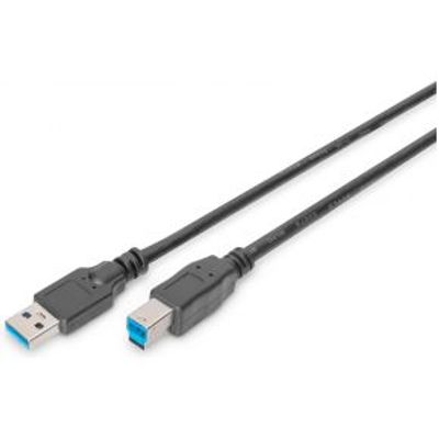 Digitus 1.8m, USB2.0-A/USB2.0-B 1.8m USB A USB B Zwart - [DB-300115-018-S]