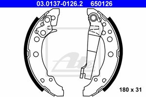 Remmenset, trommelrem ATE, u.a. für Audi, VW, Seat