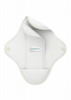 Ladypad Wasbaar maandverband pad & liner wit maat M