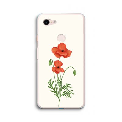 Red poppy: Google Pixel 3 XL Transparant Hoesje