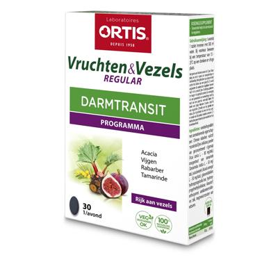 Ortis Darm Vruchten & Vezels Regular 30Tabletten