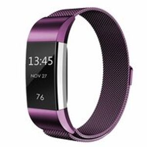 Fitbit Charge 2 milanese bandje - Maat: Small - Paars