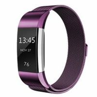 Fitbit Charge 2 milanese bandje - Maat: Small - Paars - thumbnail