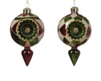 Ornament glas l8b7.5h13.5 cm a2 kerst - Decoris