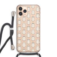 Uilen: iPhone 11 Pro Max Transparant Hoesje met koord