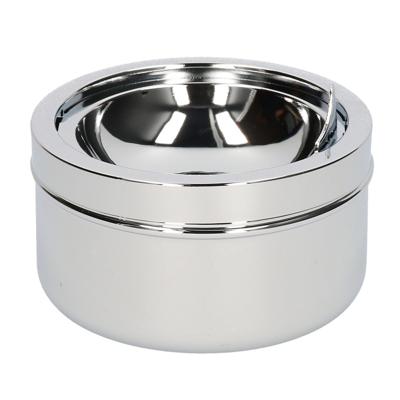 Zilver Klep Asbak - 11 cm - Metaal - Buiten