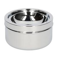 Zilver Klep Asbak - 11 cm - Metaal - Buiten