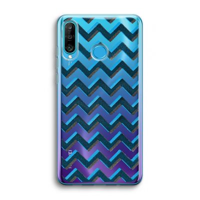 Onderbroken lijn: Huawei P30 Lite Transparant Hoesje