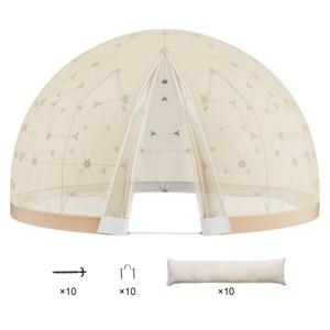 VEVOR Tuinkoepel Bubble Tent Iglo Camping PVC Koepeltent Dubbellaags 2,9 m