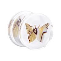 Double Flared Plug met Mother of Pearl Inlay Acryl Tunnels & Plugs