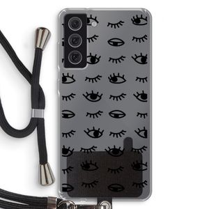 Eye pattern #2: Samsung Galaxy S21 FE Transparant Hoesje met koord