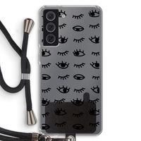 Eye pattern #2: Samsung Galaxy S21 FE Transparant Hoesje met koord Eye pattern #2: Samsung Galaxy S21 FE Transparant Hoesje met koord