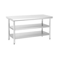 RVS werktafel - ECO - 150 x 70 cm - 600 kg - tussenplank - Royal Catering