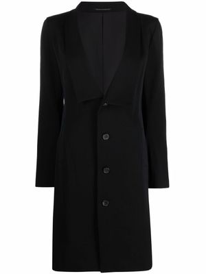Yohji Yamamoto Pre-Owned manteau en laine à simple boutonnage (années 2000) - Noir
