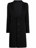 Yohji Yamamoto Pre-Owned manteau en laine à simple boutonnage (années 2000) - Noir - thumbnail