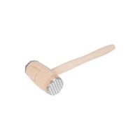 Basic Houten vleeshamer met aluminium beslag 31 cm Basic Houten vleeshamer met aluminium beslag 31 cm