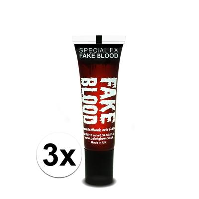 Paint Glow Nep bloed - 3x - schmink/make up tube - 11 ml - Halloween/Horror