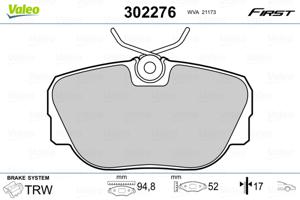 Valeo Remblokset 302276