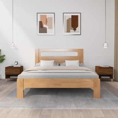 Nachtkastjes 2 st 50x46x50 cm bewerkt hout bruin eikenkleur