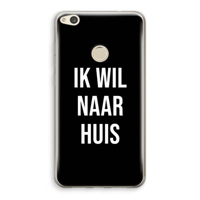 Ik wil naar huis - Zwart: Huawei Ascend P8 Lite (2017) Transparant Hoesje