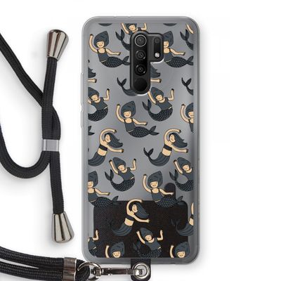 Zeemeermin: Xiaomi Redmi 9 Transparant Hoesje met koord