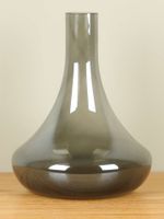Glazen flesvaas grijs, 30 cm