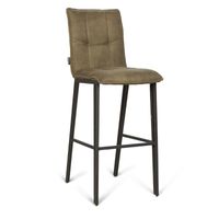Industriële Barstoel Fancy (hoog) | Stof  | Groen - thumbnail