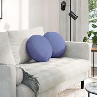 VidaXL Zitkussens 2 pcs jeans blauw ø40 x 13 cm stof