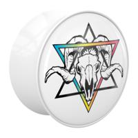 Double Flared Plug met Geo-Skulls Acryl Tunnels & Plugs